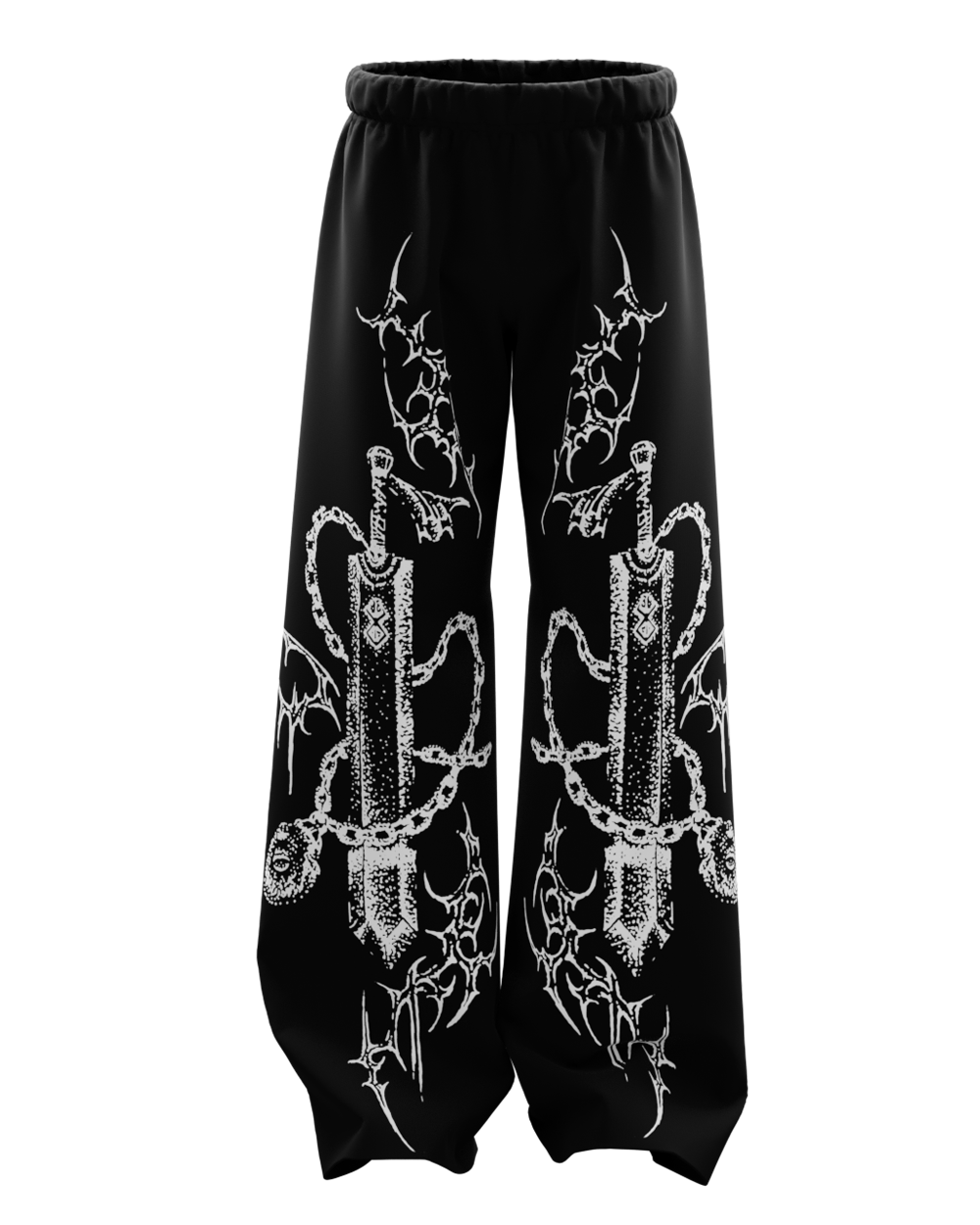 Black Toji Straight Fit Baggy Pants