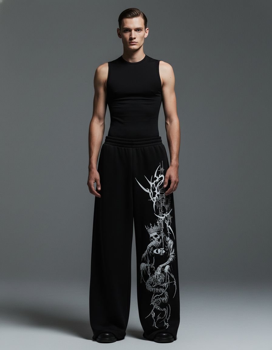 Demonitor Unisex Straight Fit Baggy Pants