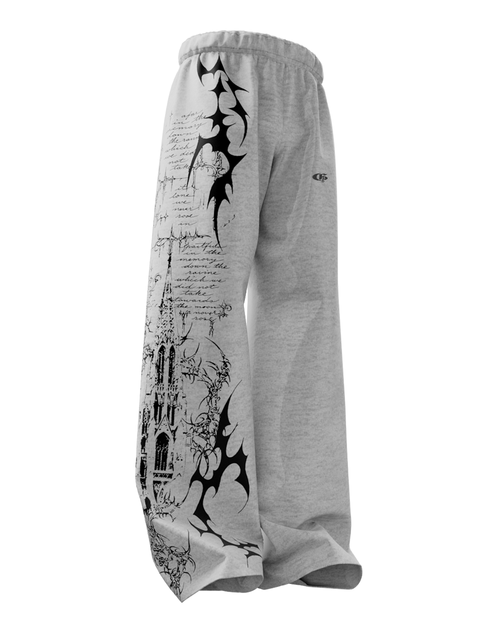Scripture Grey Unisex Straight Fit Baggy Pants