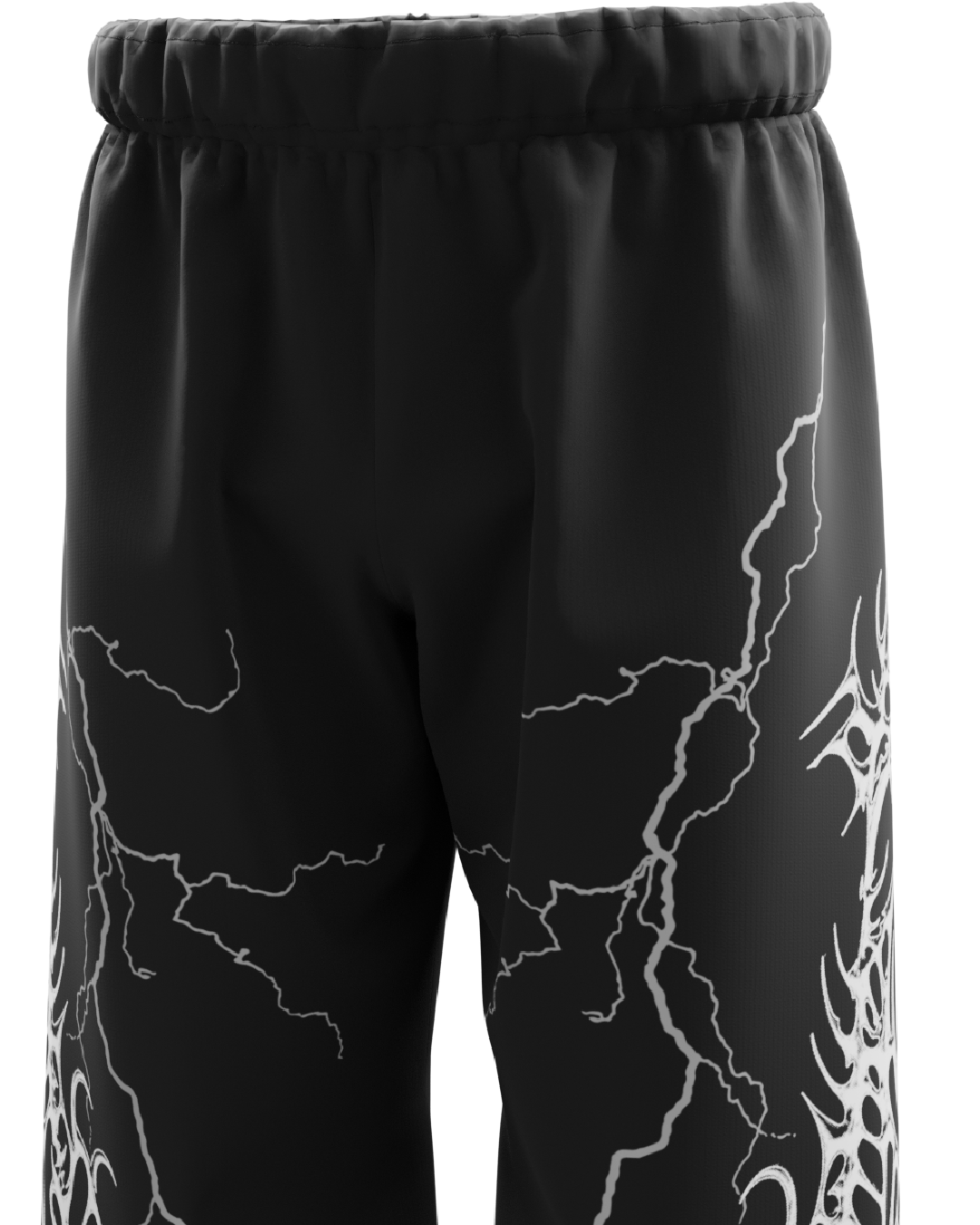 Typhoon Black Unisex Straight Fit Baggy Pants