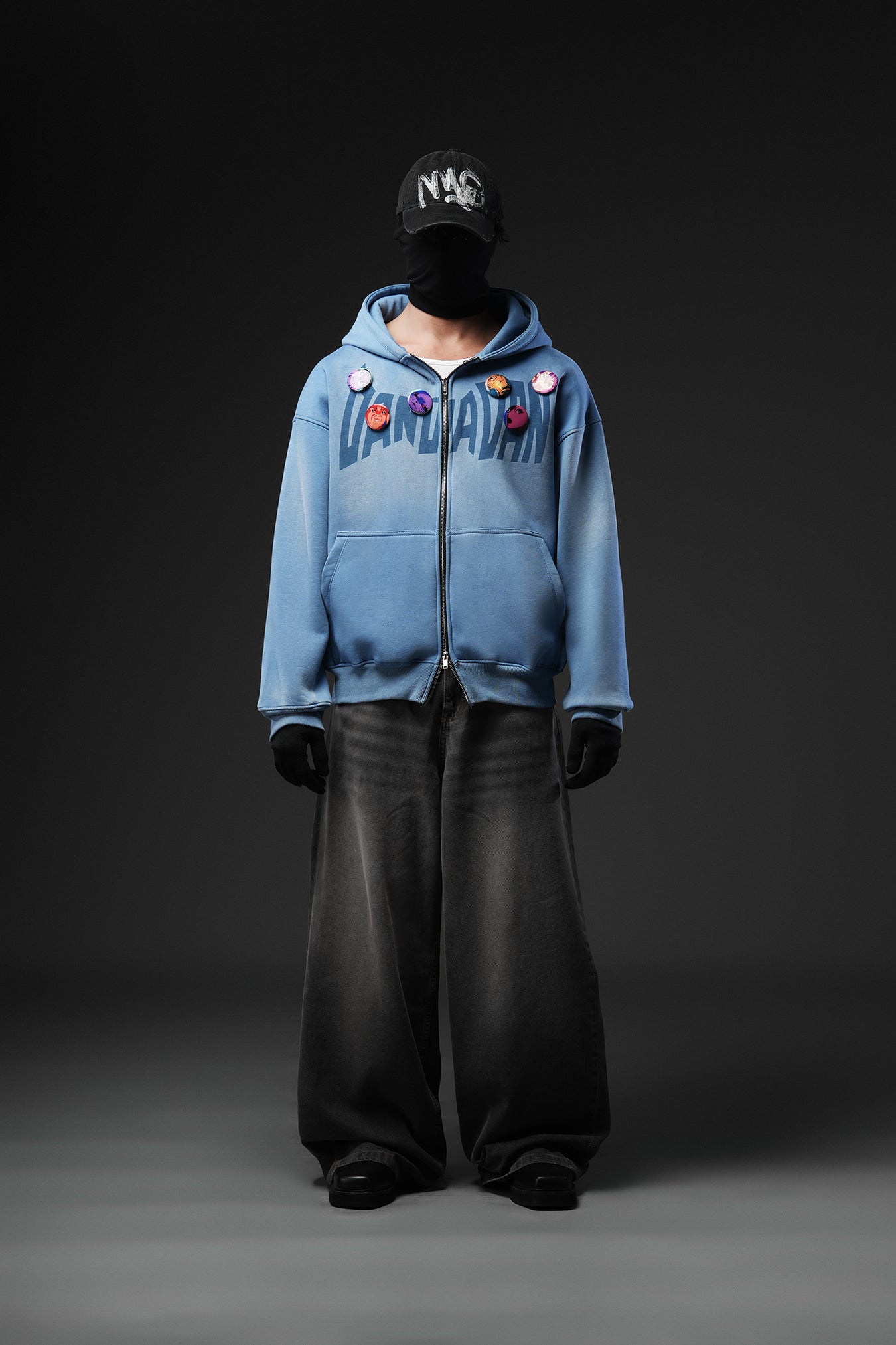 Maniacs - Blue washed Jacket (Badges Included)